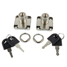 Cabinet Lock Bookcase Solid Lock Matching Key 2PCS Cabinet Cam Lock Door Locks