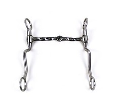 Western Twisted Snaffle Bit in Satin Steel