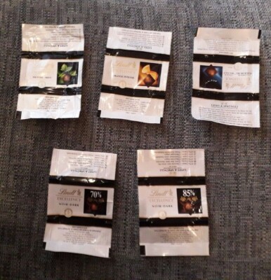 5 Lindt EXCELLENCE Mini Schokoladenpapier Mint Orange Sea Salt Dark NUR ABHOLUNG