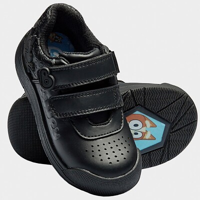 Jungen Bluey Schulschuhe | Jungen Schwarz Schuhe für die Schule | Bluey & Bingo Jungen Schuhe