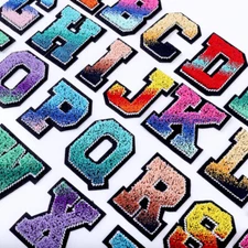 A-Z Letters Patches Iron on Applique Alphabet Clothing Sewing Badge Craft DIY о