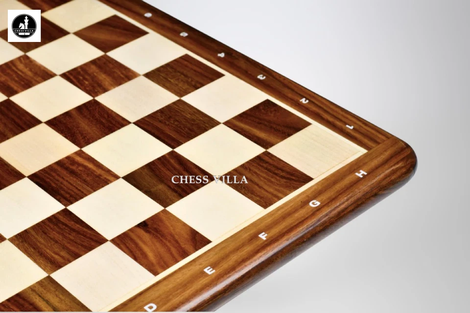 21" Luxury Chess board -Golden Rosewood & Maple-55 mm Square-Algebraic Notations - Image 3 of 4