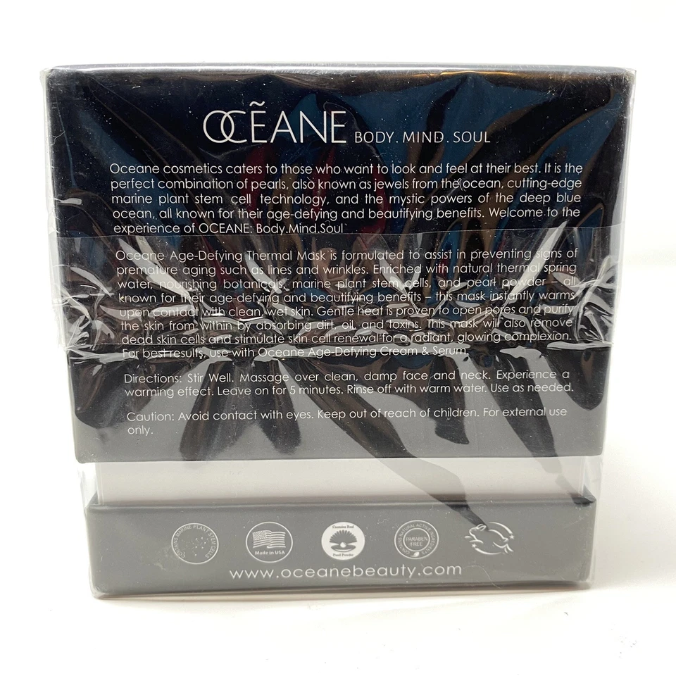 Máscara térmica Oceane Black Pearl Age Defying nueva en caja sellada Foto 2 de 3