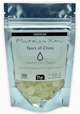 Chios Mastiha Pack 25gr (0.88oz) Medium Tears Gum 100% Natural Mastic Gum From M
