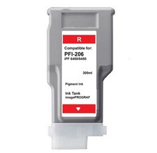 PFI-206 Red Ink Tank Cartridge for Canon IPF 6400s 6400 6450 Printer PFI206R
