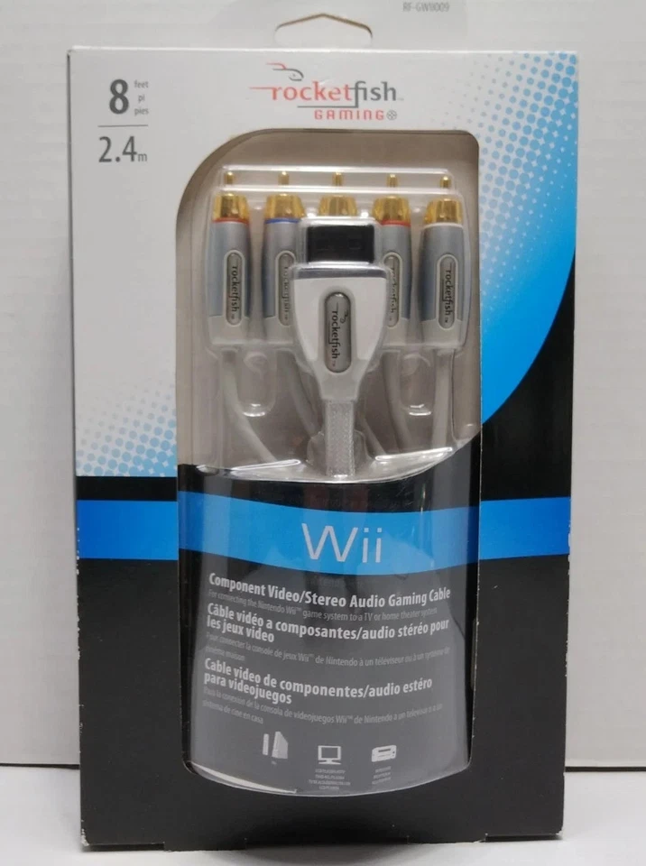 ROCKETFISH 8 ft. 2.4m Component Video / Stereo Audio Gaming Cable Nintendo Wii - Image 3 of 4