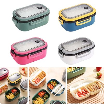 Lunchbox Lebensmittelbehälter 2 Schichten 3 Fächer Zubehör Salatbehälter
