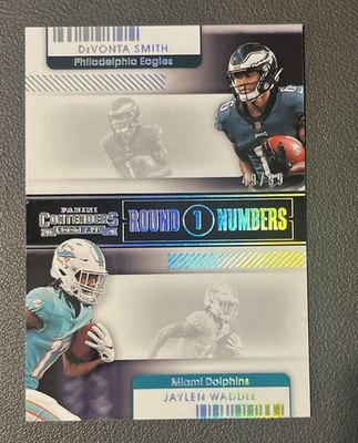 DEVONTA SMITH / JAYLEN WADDLE 2021 Panini Contenders Round Numbers Silver /99