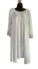 Vintage Gilead Baby Blue Nylon Peignoir Set Lace Nightgown XL  Robe L 