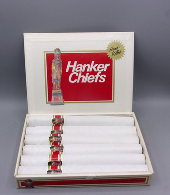 Vintage Box of 6 Ashear HANKER CHIEFS Dress Handkerchiefs in Original Box.