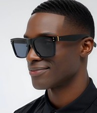 Sunglasses Dark Black Lens Gangster Style Street Wear Outdoor UV400 Protection