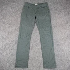Flint and Tinder Pants Mens 34x34 Green Slim Fit 365 5-Pocket Stretch Chino Flex