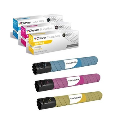 CS Replacement Toner Cartridge Compatible with Konica Minolta TN-321 TN321C C...