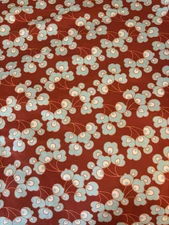 Amy Butler Rowan Fabrics OOP AUGUST FIELDS Orange Blue 1-3/4 Yd X 54” USED