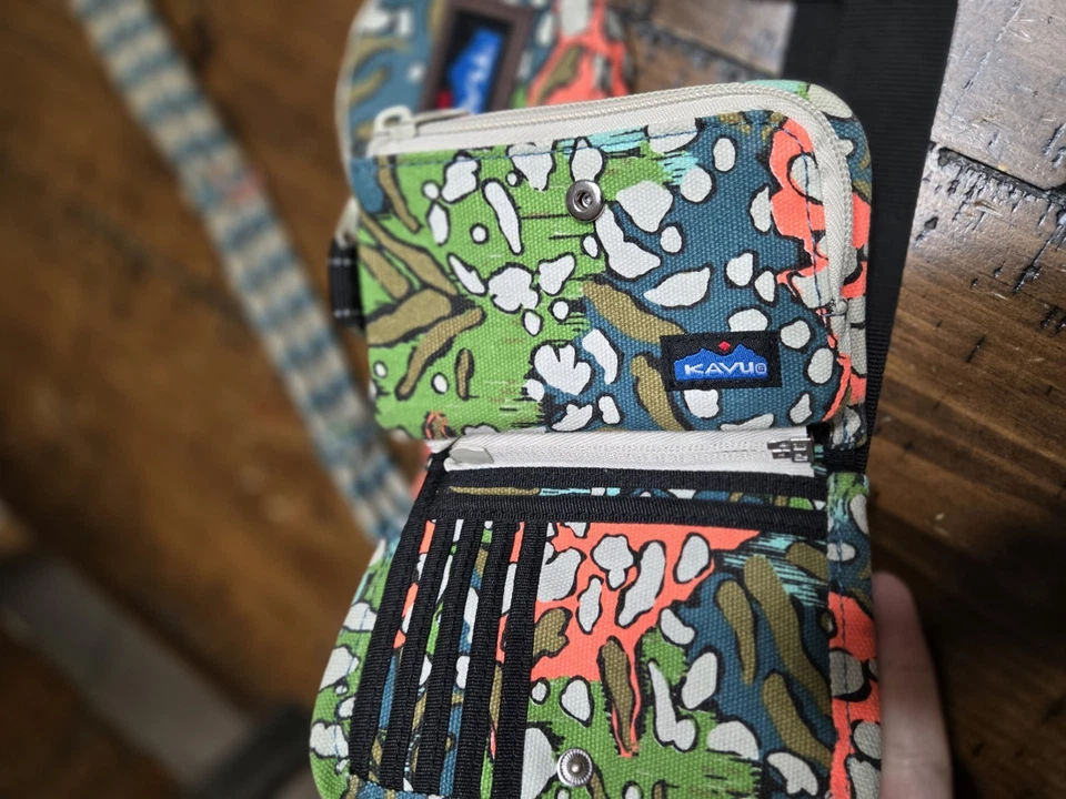 Mochila Bandolera Kavu Lona Cuerda Cuerda con Cartera y Monedero Foto 4 de 4