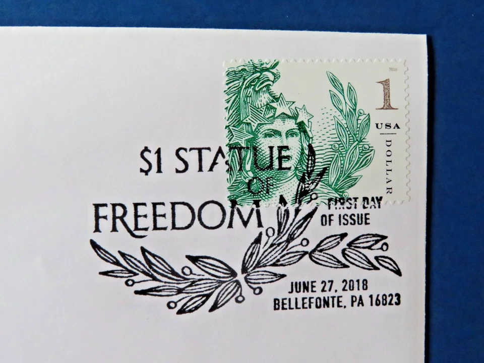 First Day Covers FDC Statue of Freedom Stamps (2018, USA, $1, $2 and $5 5295-97) - Image 2 of 4