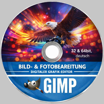 GIMP 2026 Bild- & Fotobearbeitung Software CD für Windows