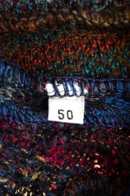 MISSONI UOMO Vintage 80s Patchwork Wool Alpaca Mohair Sweater Made