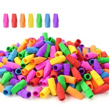 120 Pack Pencil Top Erasers, Assorted Colors for Classroom Supplies
