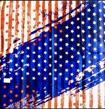 Distressed Stars American Flag Bandana 22x22 100 Cotton Grunge USA PUGS NWT