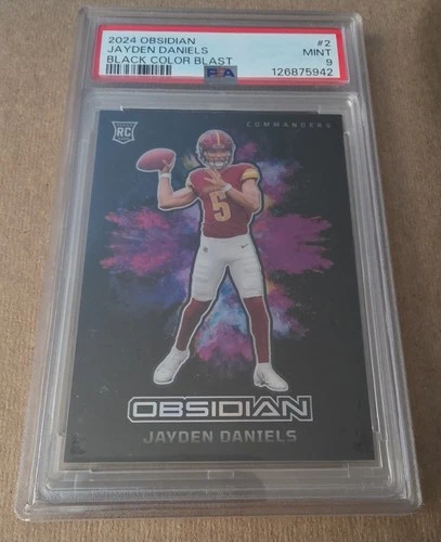 2024 Panini Obsidian - Black Color Blast Jayden Daniels #2 (RC)