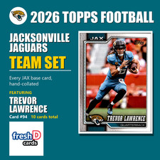 2026 Topps Football Jacksonville Jaguars Team Set - Complete Hand-Collated Card