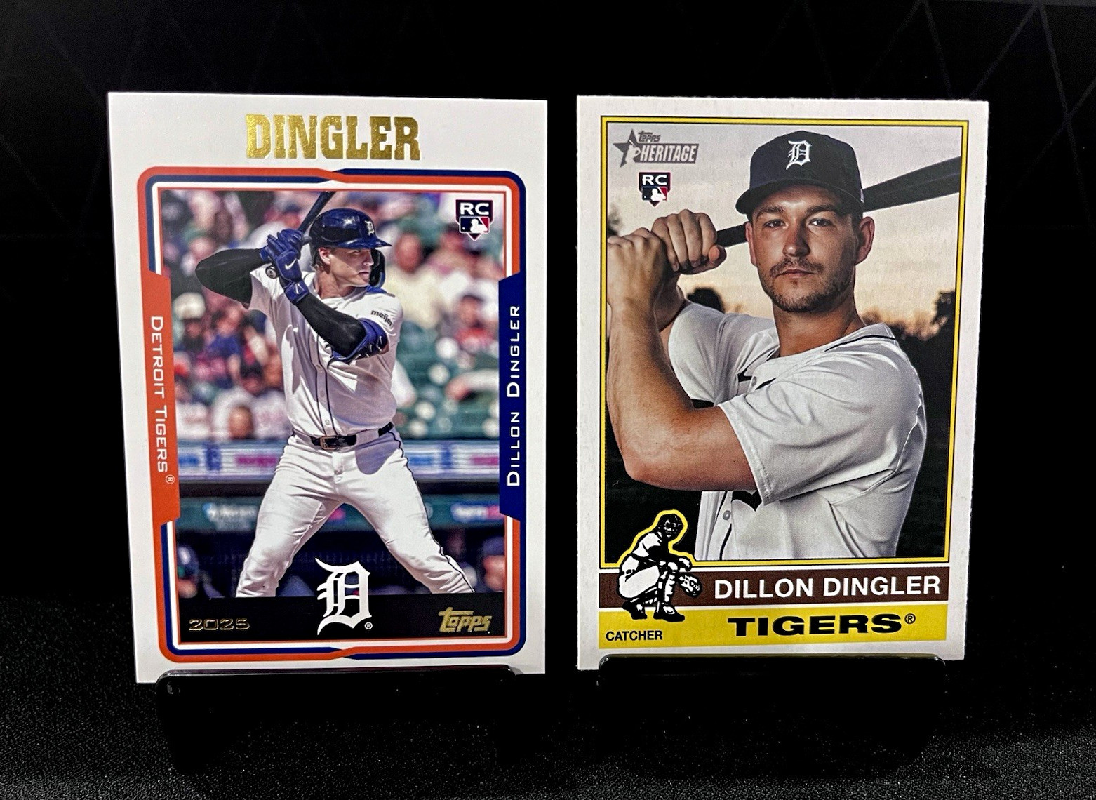 Topps Dillon Dingler Rookie 2-Card Lot Tigers 2025 Topps/Heritage #266 130