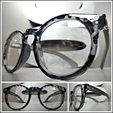Men's CLASSIC VINTAGE RETRO Style Clear Lens EYE GLASSES Real Wood Wooden Frame