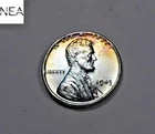1943 Lincoln Wheat Penny Cent ~ Gem BU Rainbow Toned ~ ZW710