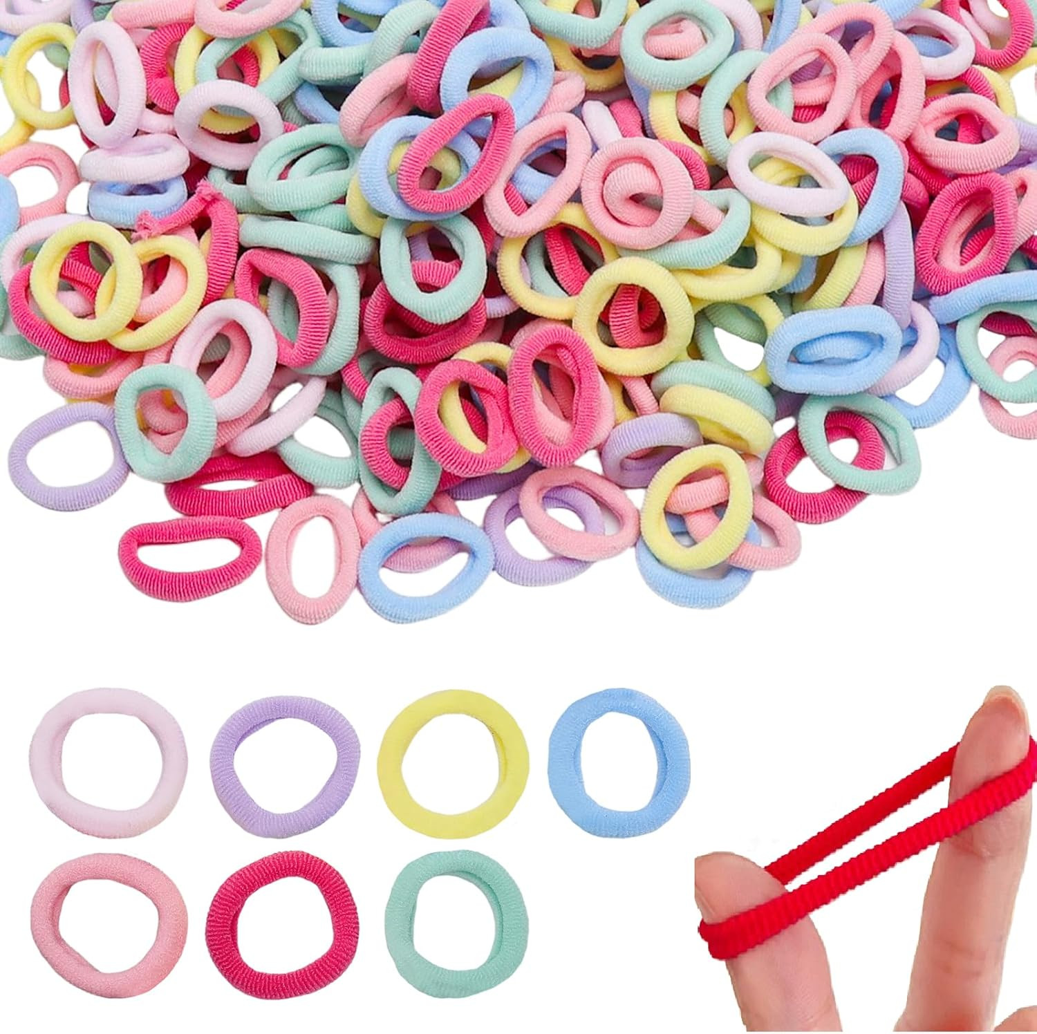 500 Mini Elastici Colorati: Il Tesoro per le Trecce delle Bambine