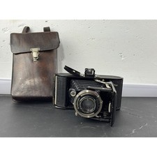 Vintage Voigtlander BESSA Folding Camera Anastigmat 1:4.5 f 11cm Leather Case