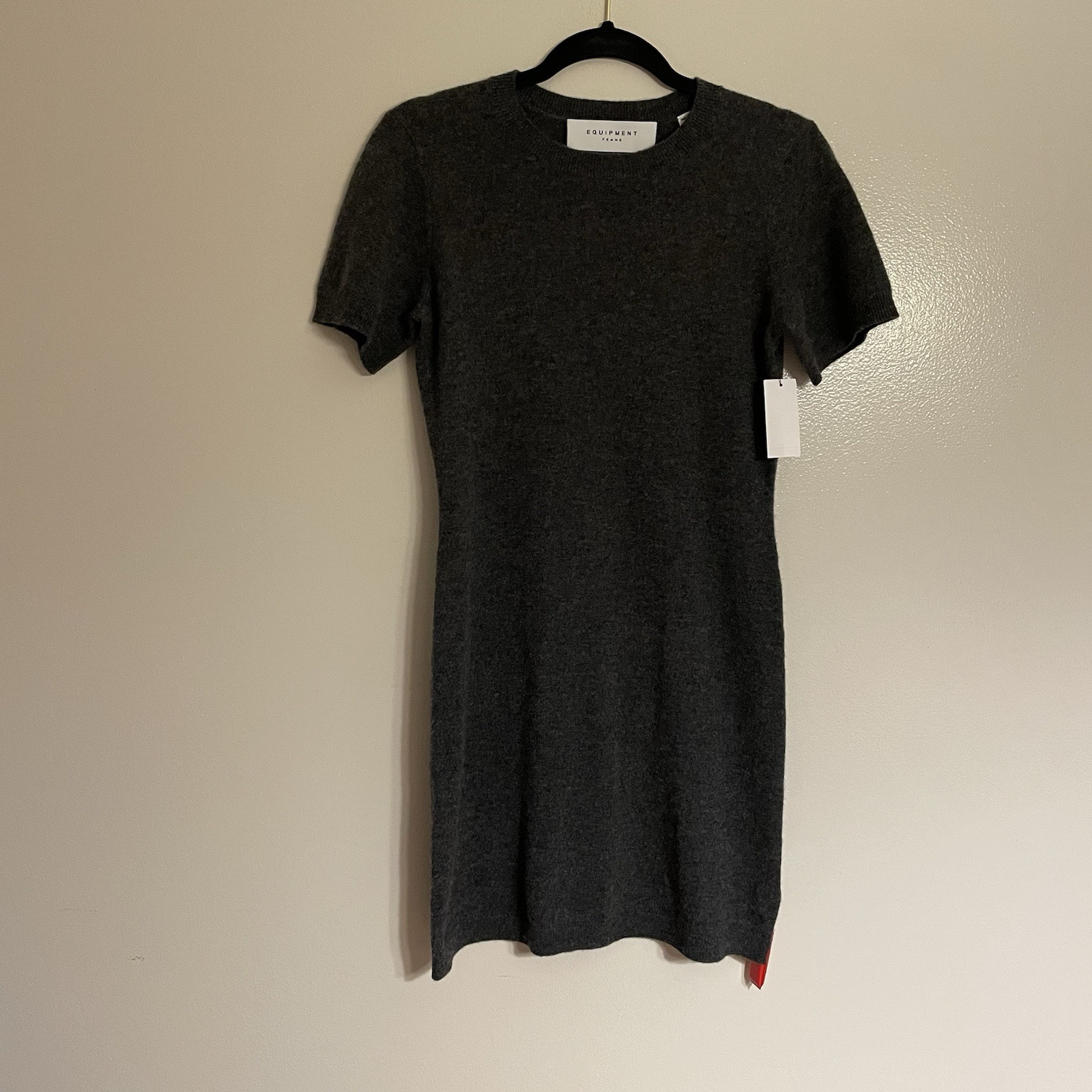 Femme Women S Heather Grey Cataleya Cashmere Sweater Mini Dress Nwt