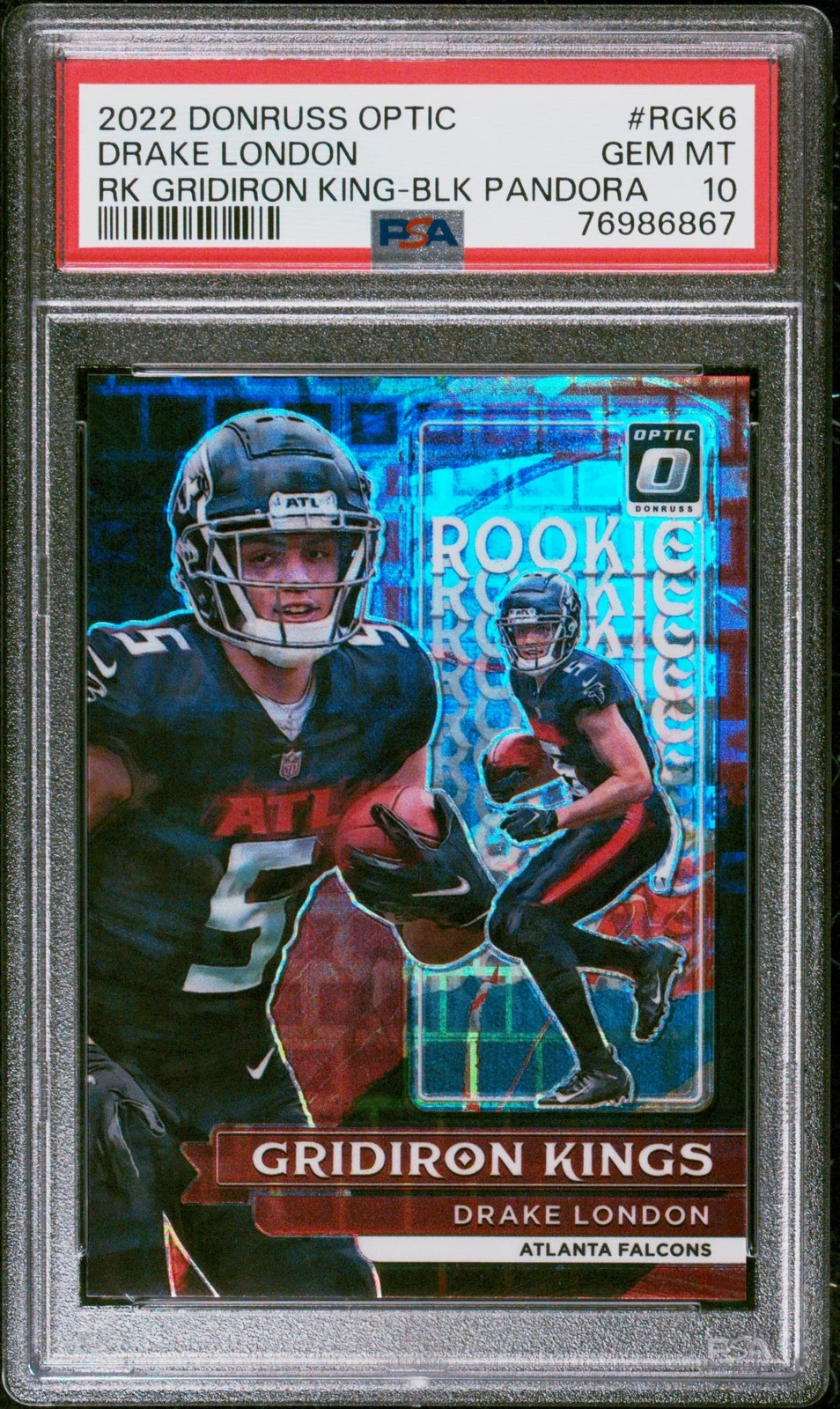 Drake London Panini Donruss Optic Rookie Gridiron Kings #RGK6 Black Pandora