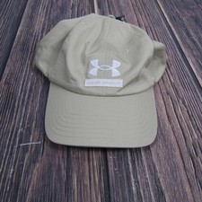 Under Armour Hat Cap Strap Back One Size Khaki Tan UA Free Fit Embroidered Mens
