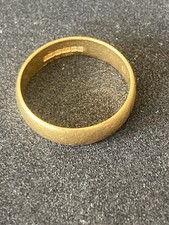 22ct Gold 5mm Vintage Antique Wedding Ring Size S 5.7g