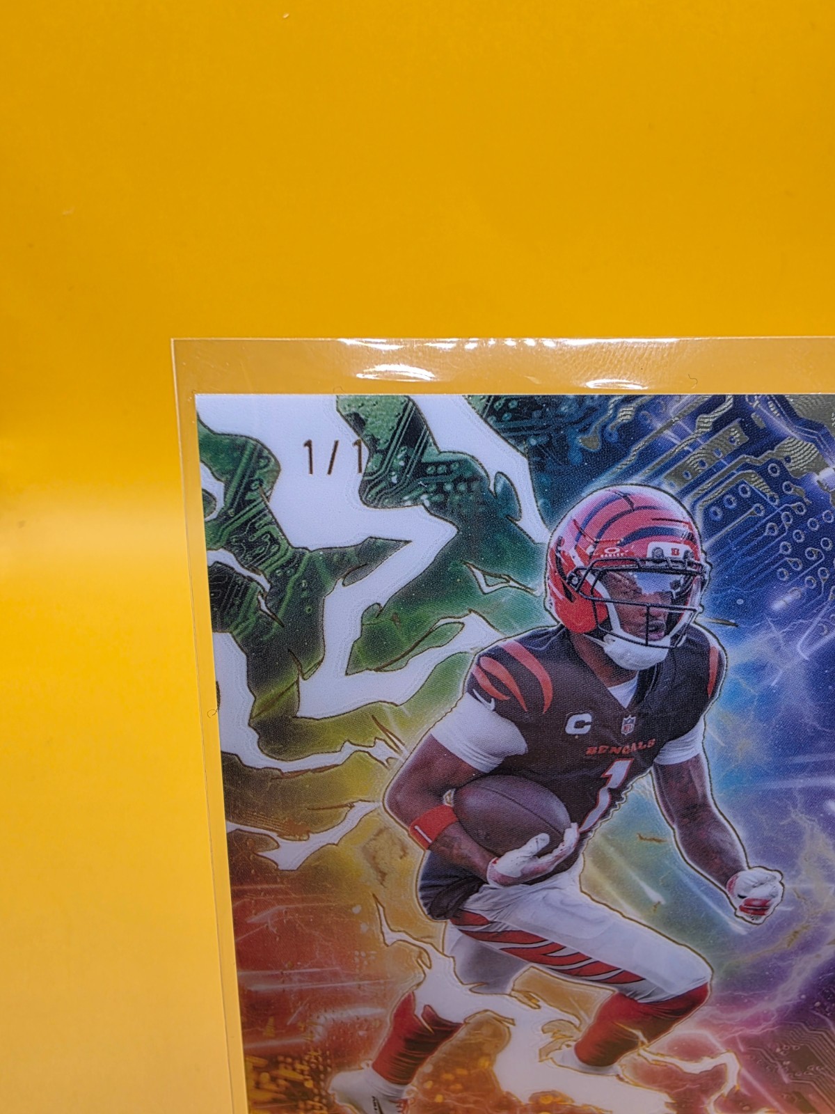 2025 Topps Resurgence Ja'Marr Chase SUPERFRACTOR 1/1 Circuit Breakers Bengals view 2