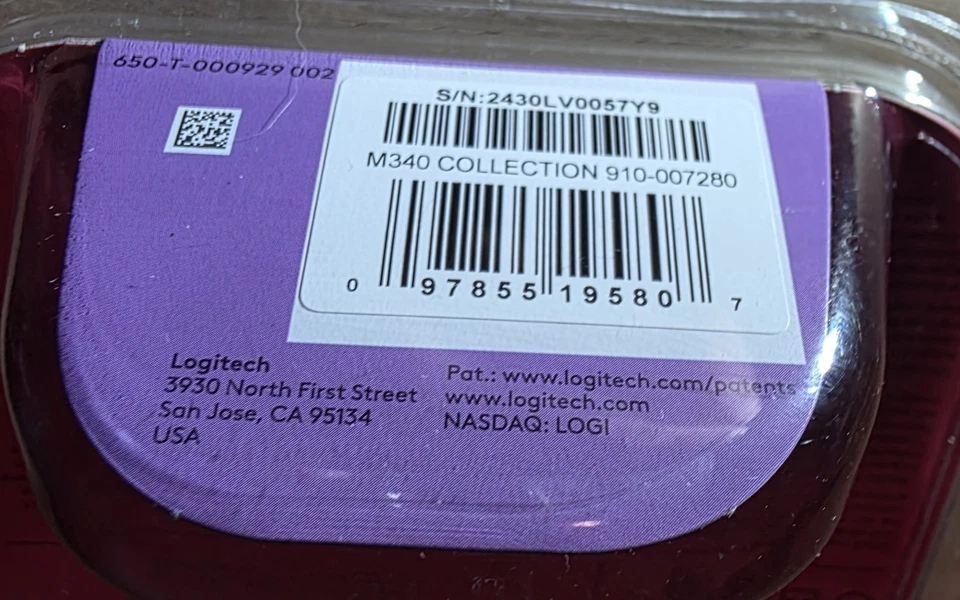 New Logitech M340 Wireless Mouse White Floral Bouquet Design Collection Silent - Image 3 of 3