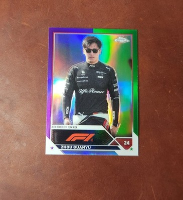 2023 Formula 1 Topps Chrome Zhou Guanyu #51 Purple Green SP  F1 Alfa Romeo