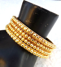 Indian Traditional Bollywood Gold plated Bangles Ethnic 4Pc Sets for women 2.6