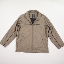 Arronde Classic Men's Jacket Size 102 Beige Polyamide Windbreaker Stand Collar Casual