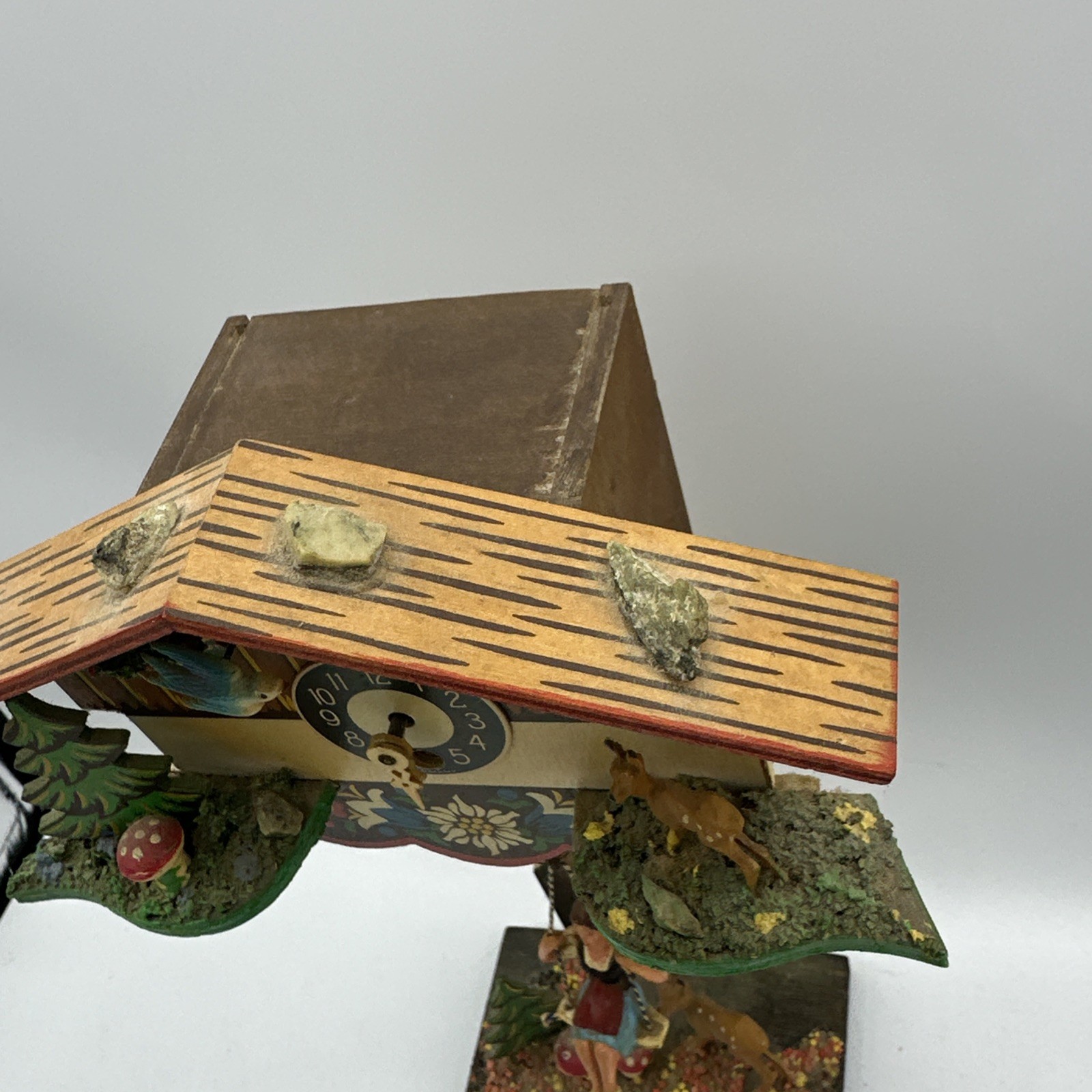 German Black Forest Swing Cuckoo Clock Swiss House 12” Nice!