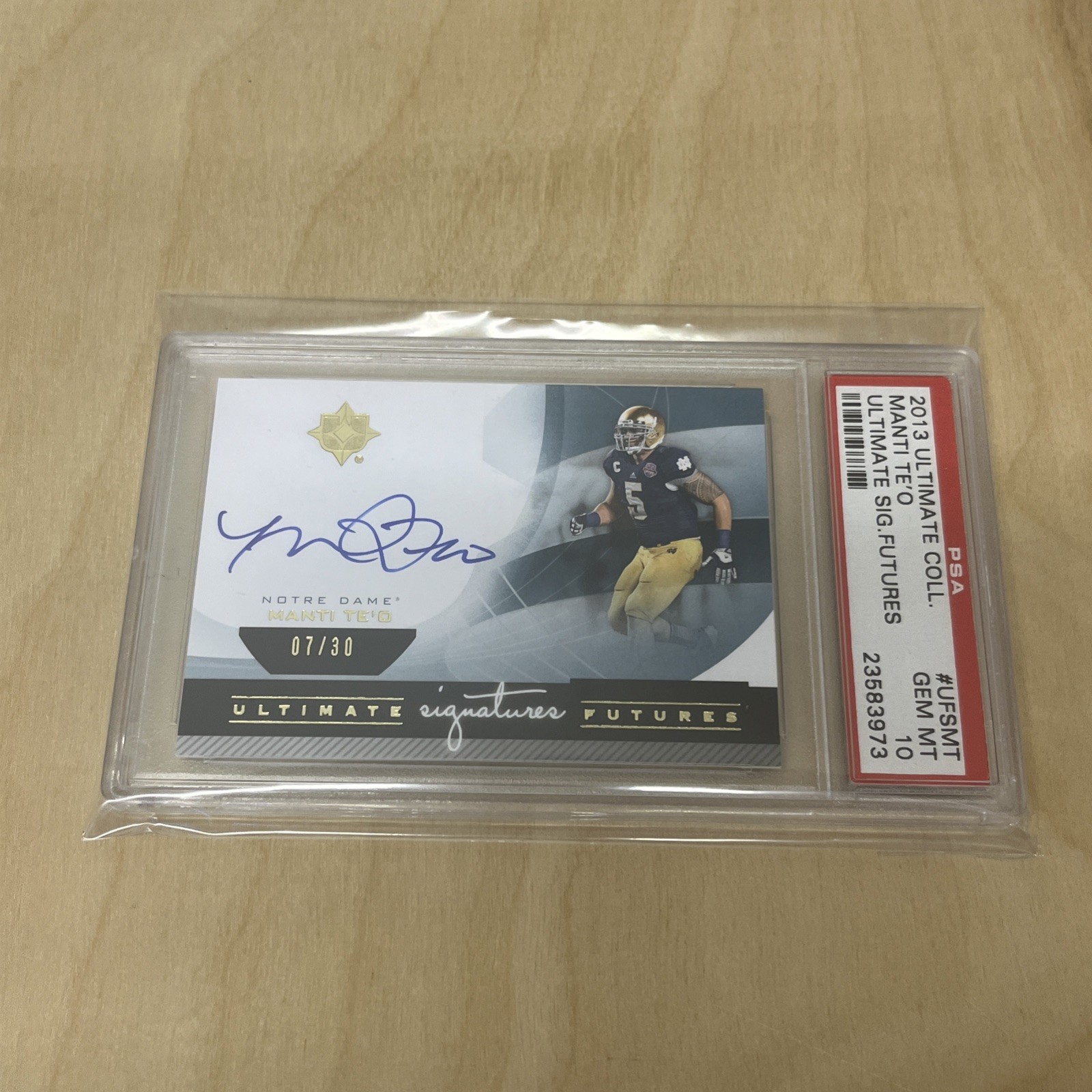 Manti Te'o Ultimate Collection Ultimate Signatures Futures #UFSMT Base
