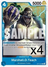 4X One Piece Card Game Marshall.D.Teach OP13-053 Common NM