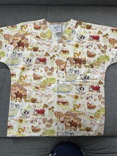 S.C.R.U.B.S. Womens Scrub Top Barnyard Animal...