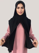 Solid Color Hijab Muslim Women Shawl Wrap Turban Instant Headscarf Scarves Stole