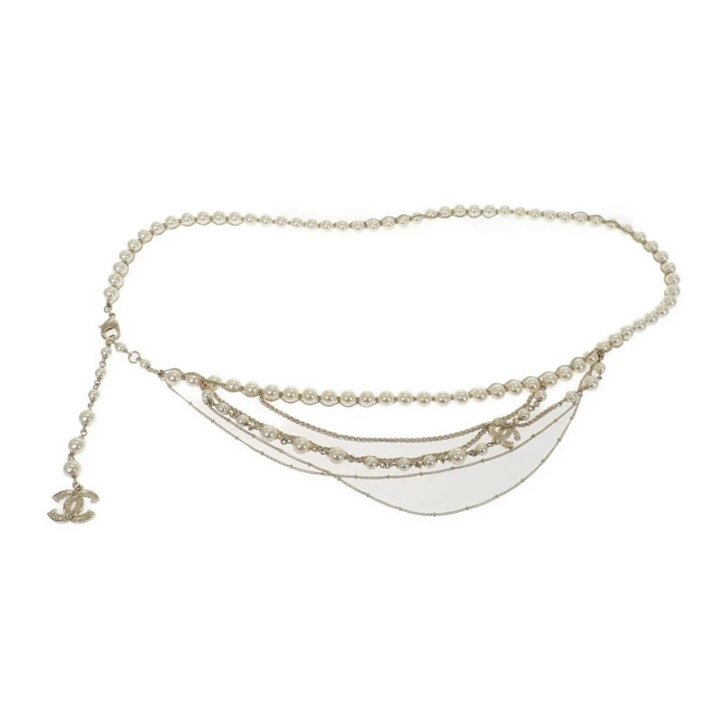 正規品❗️【CHANEL】ココマークパール&ストーンベルト　未使用　美品✨ CHANEL（シャネル） CCコスチューム ココマーク パール ロング