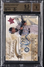 2002 LEAF ROOKIES & STARS AUTO,  2/2 #298 ICHIRO SUZUKI BGS 9.5