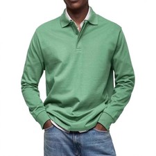 New Men's Casual Versatile Long Sleeve Button Collar Shirt