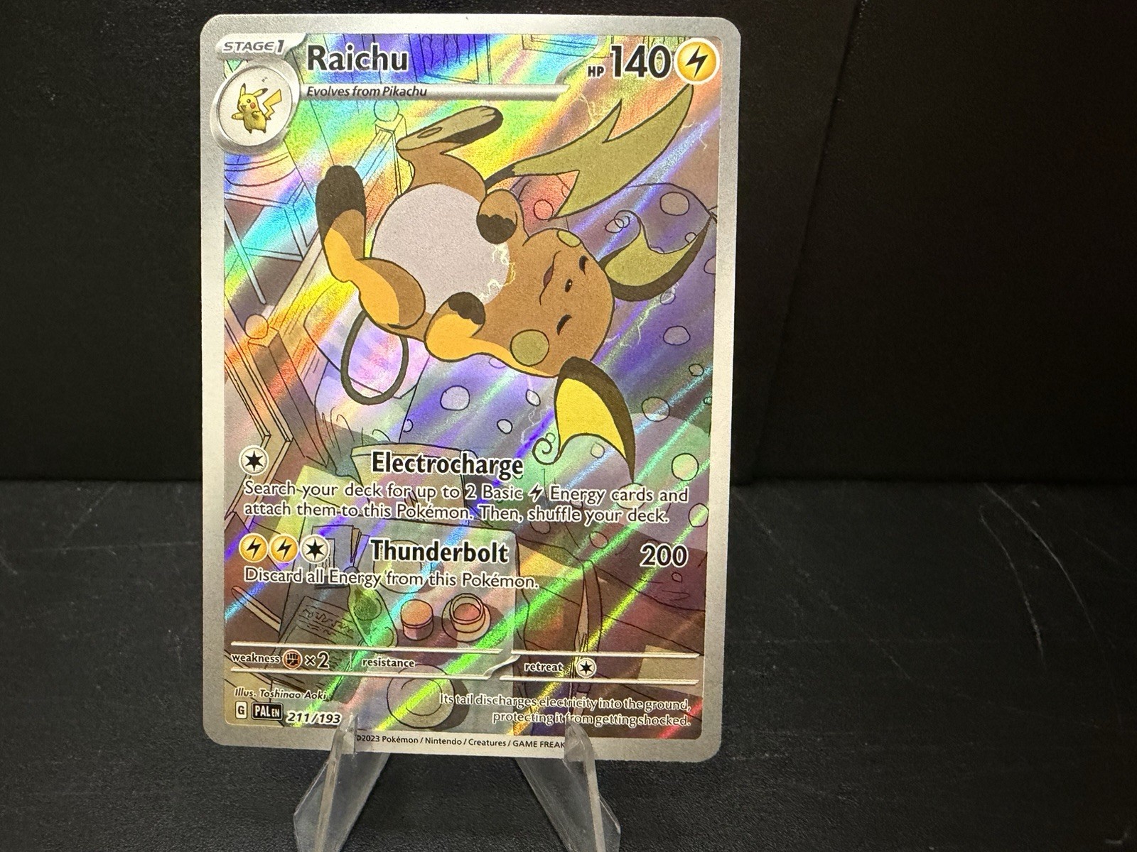 Raichu - 211/193 Illustration Rare Pokemon TCG SV02: Paldea Evolved NM