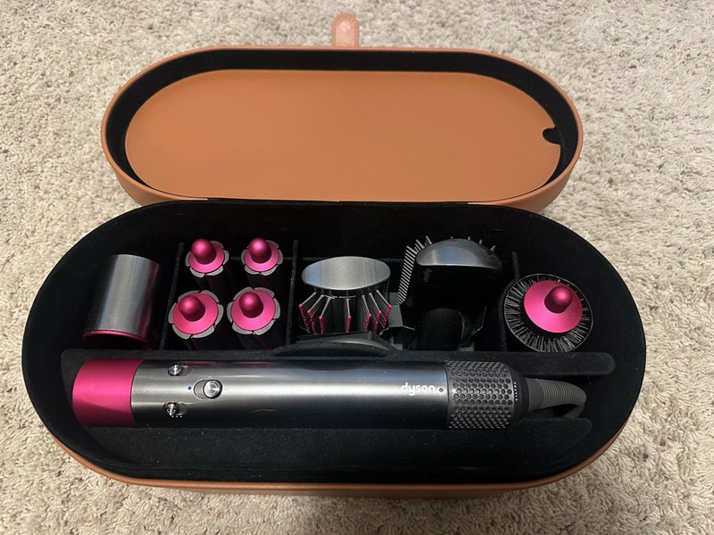 Dyson Airwrap Styler Complete Electric Hair Tool, Attachments, Pink Silver